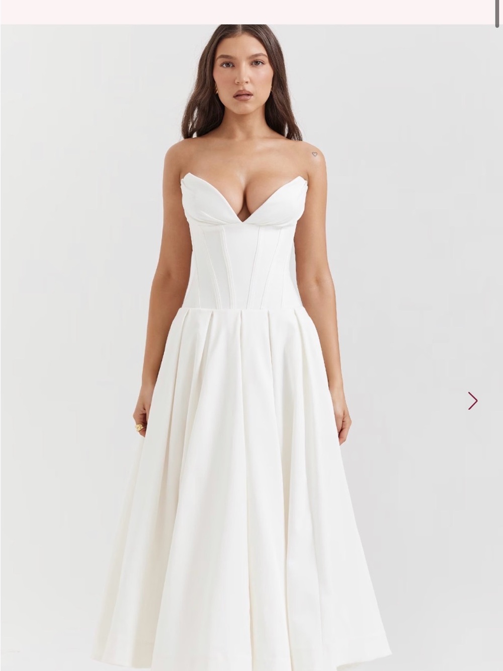 House of CB White Corset Midi Dress